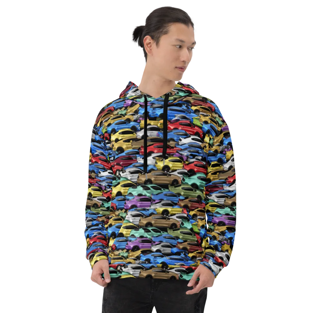 Neon Motorpool on Hoodie — Front