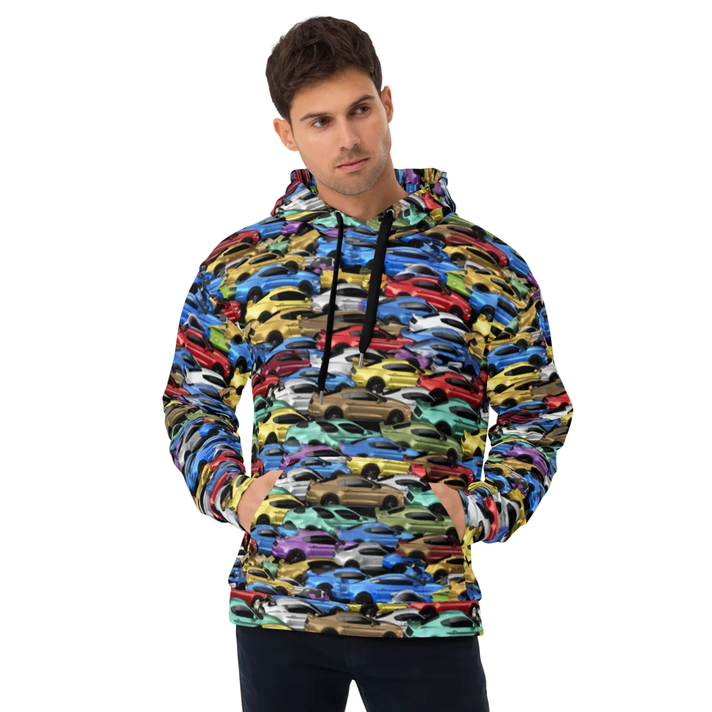 Neon Motorpool on Hoodie — Front