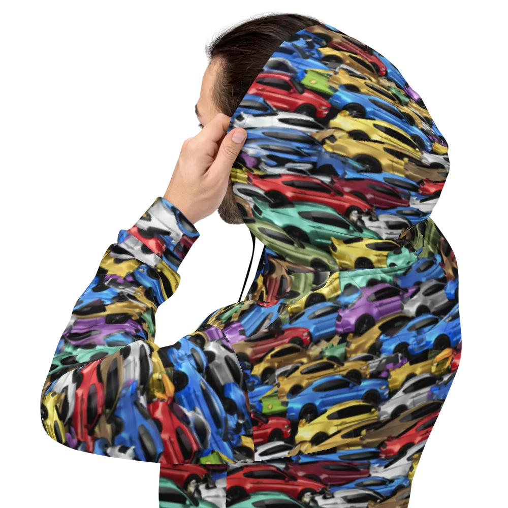 Neon Motorpool on Hoodie — Back
