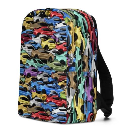 Neon Motorpool on a Minimalist Backpack