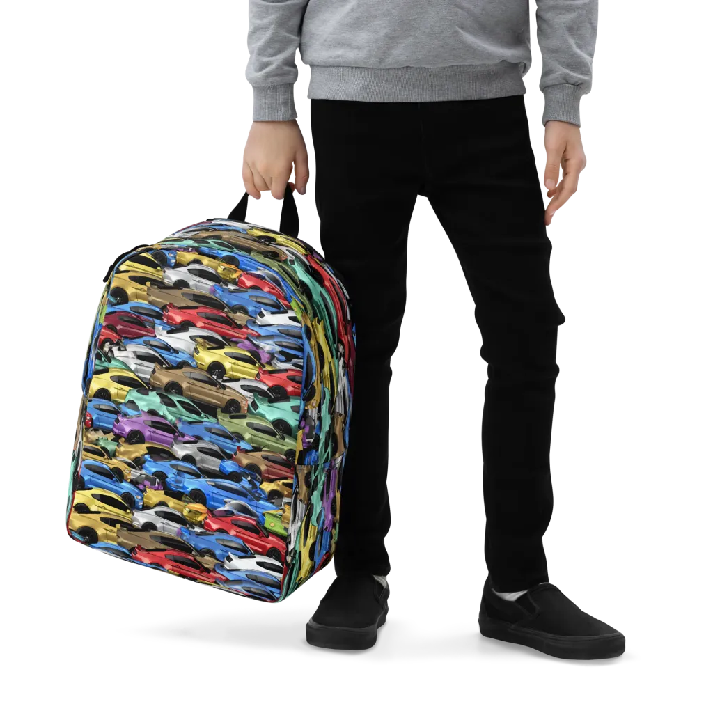 Neon Motorpool on Minimalist Backpack — Zoomed-in