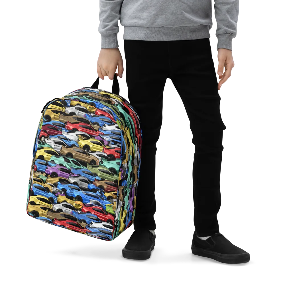 Neon Motorpool on Minimalist Backpack — Zoomed-in