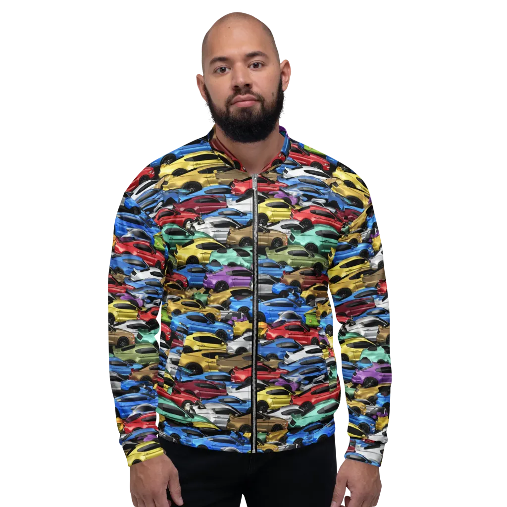 Neon Motorpool on Bomber Jacket — Front