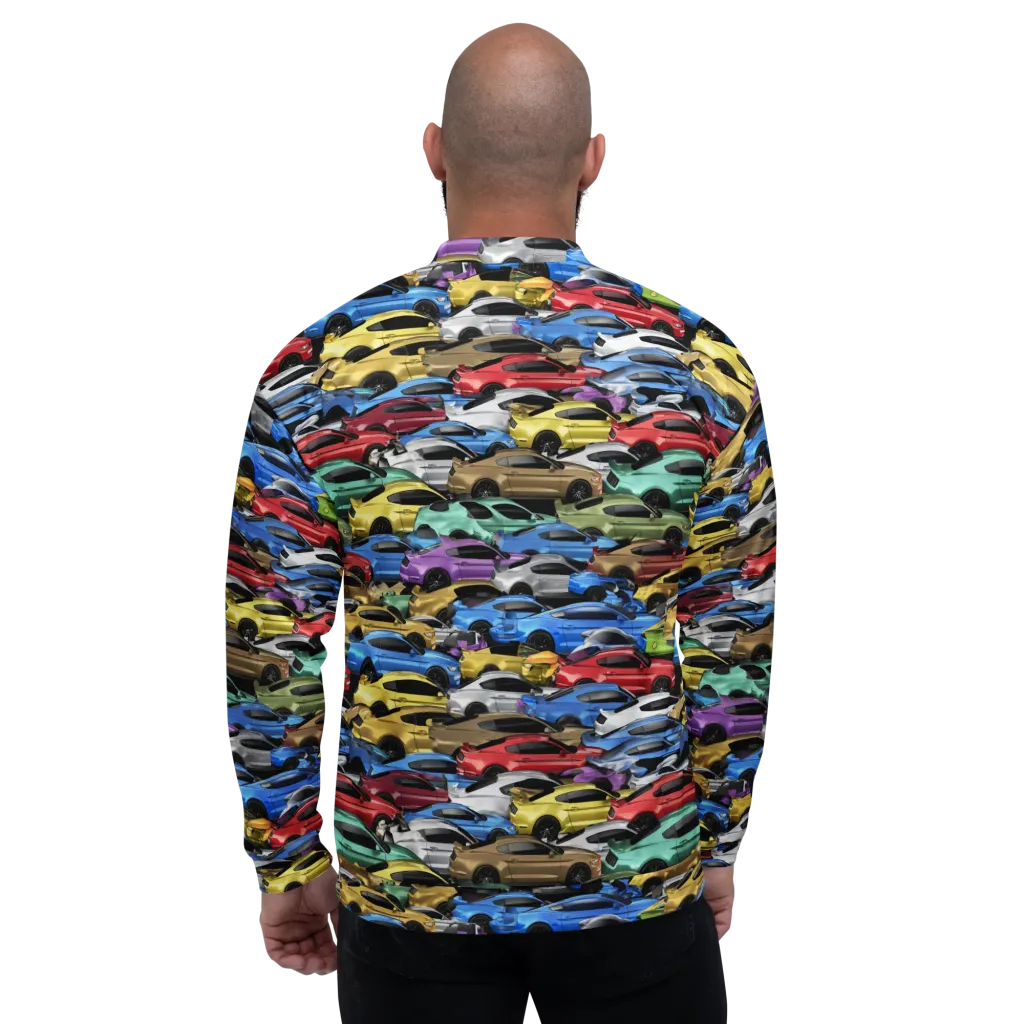 Neon Motorpool on Bomber Jacket — Back
