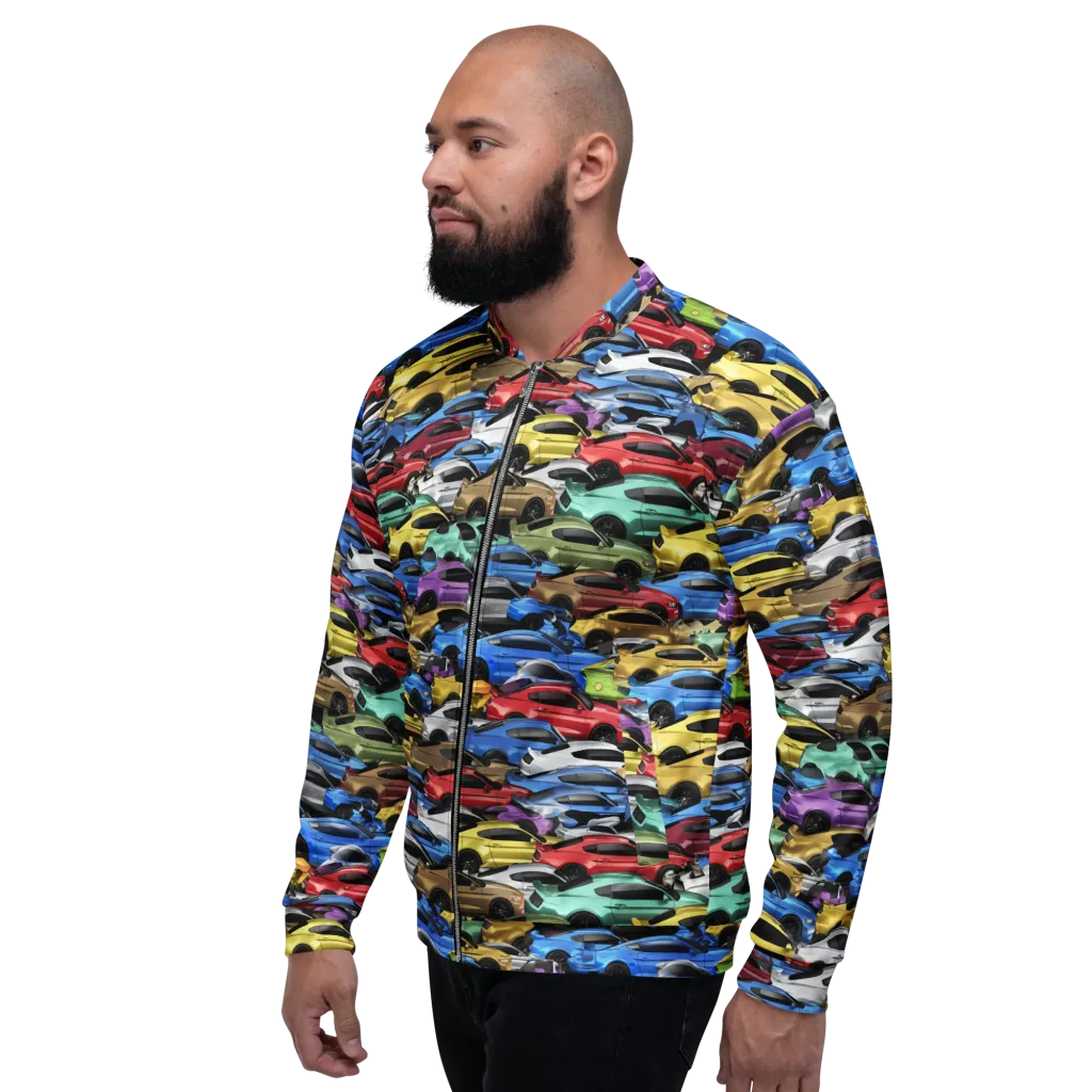 Neon Motorpool on Bomber Jacket — Left