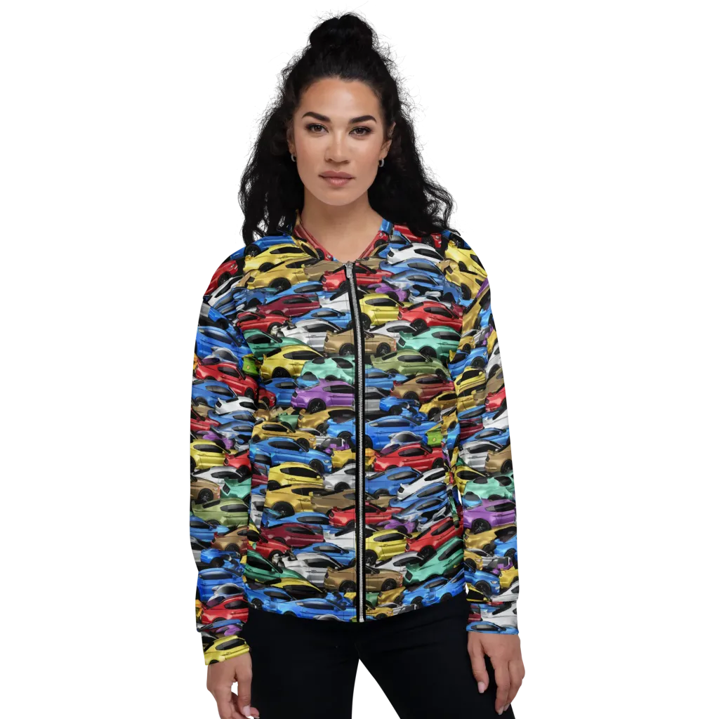 Neon Motorpool on Bomber Jacket — Front