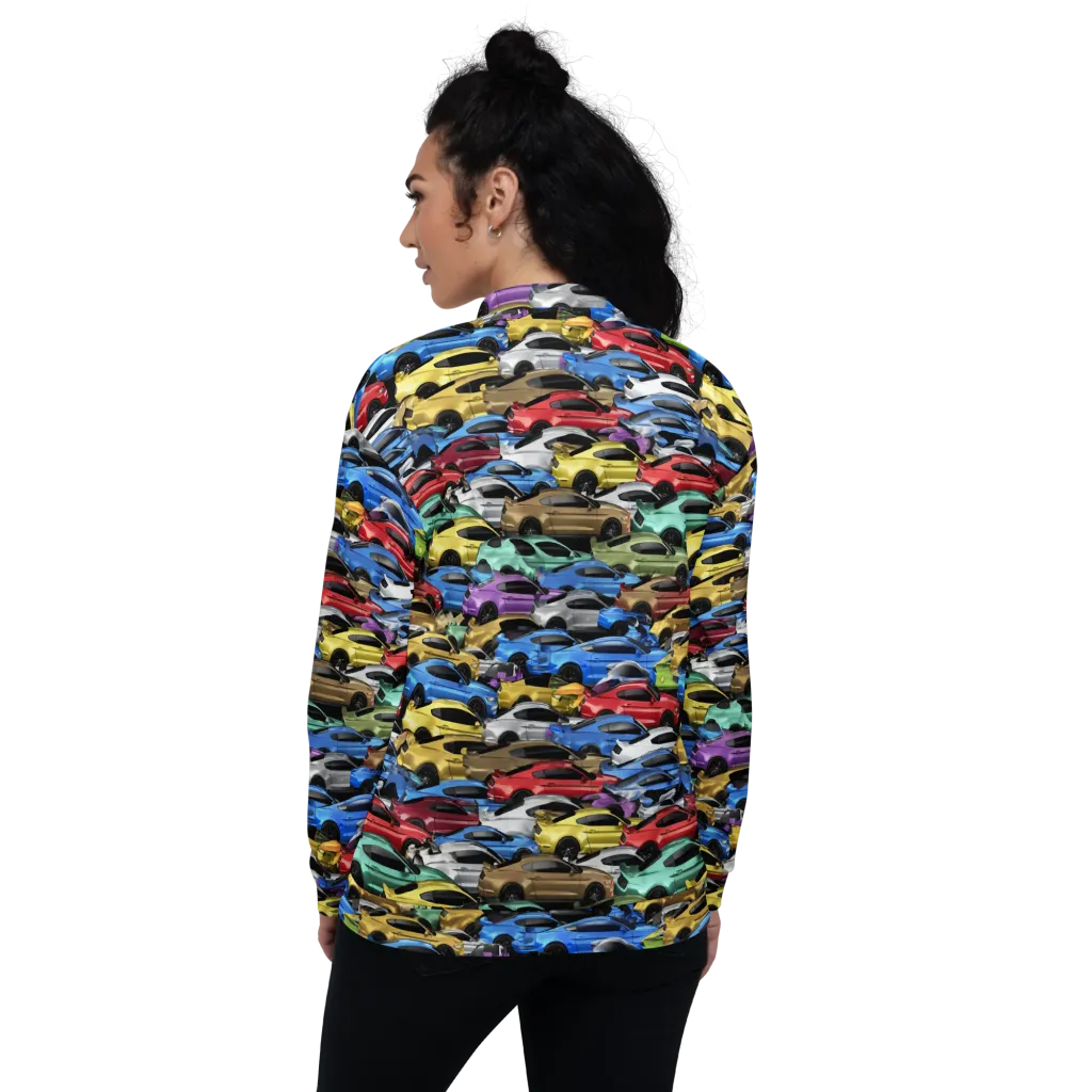 Neon Motorpool on Bomber Jacket — Back