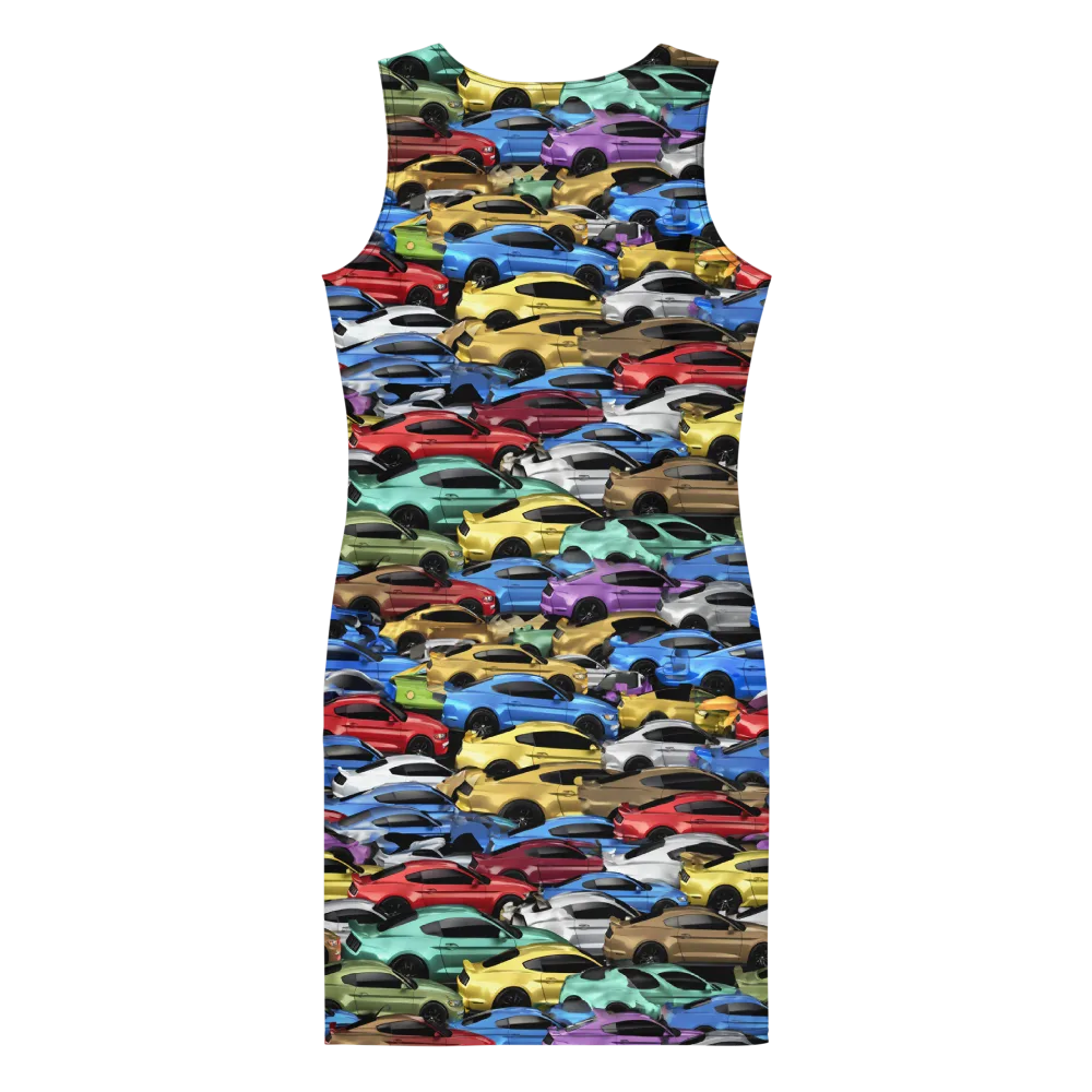 Neon Motorpool on Bodycon Dress — Back