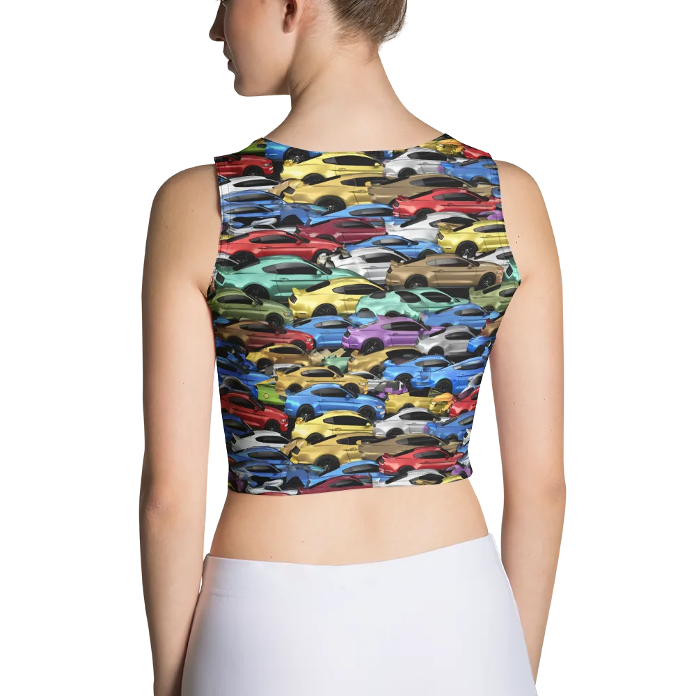 Neon Motorpool on Crop Top — Back