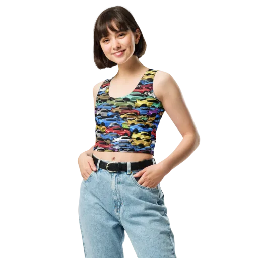 Neon Motorpool on a Crop Top