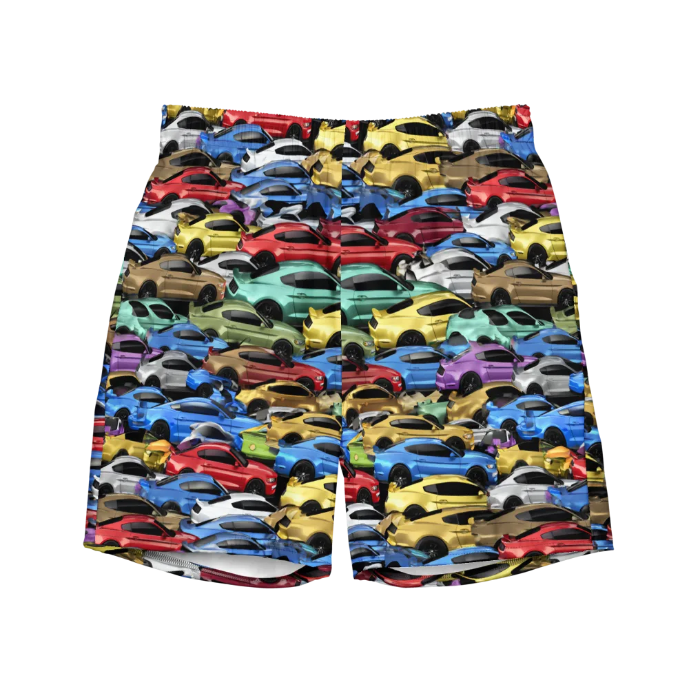 Neon Motorpool on Swim Trunks — Front