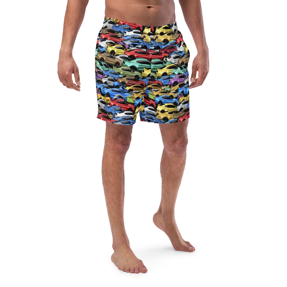 Neon Motorpool on Swim Trunks — Front