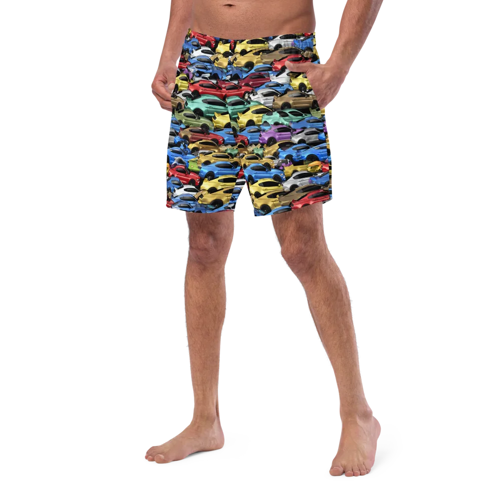 Neon Motorpool on Swim Trunks — Left Front