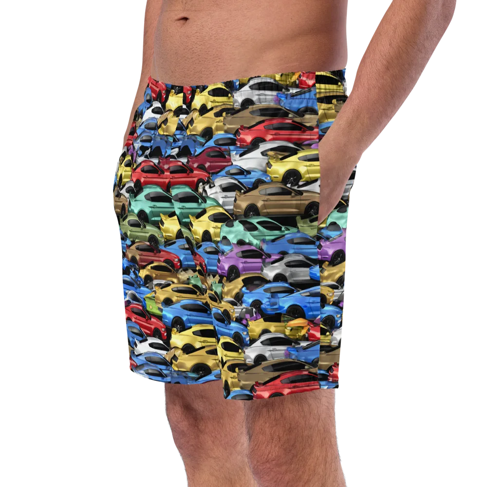 Neon Motorpool on Swim Trunks — Left Front