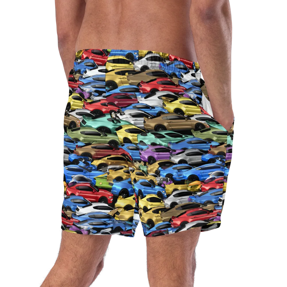 Neon Motorpool on Swim Trunks — Right Back