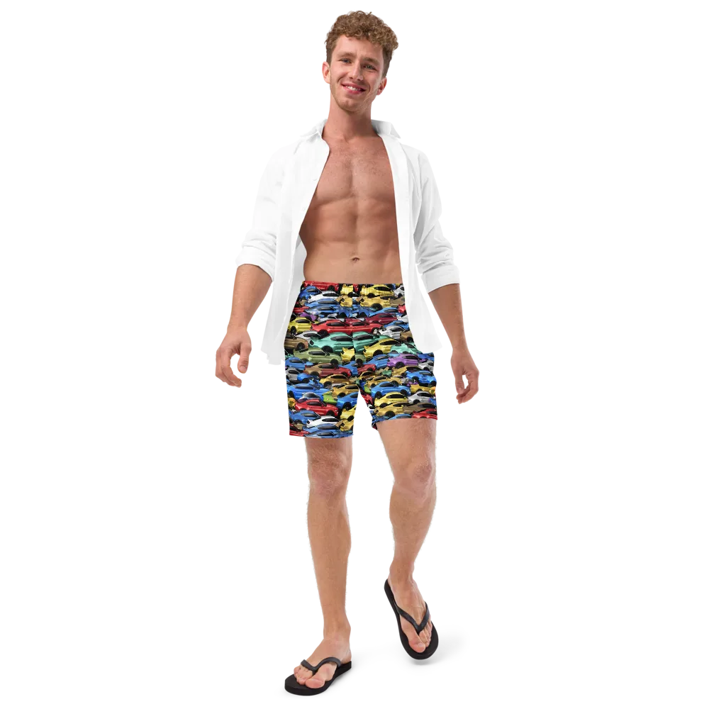 Neon Motorpool on Swim Trunks — Front