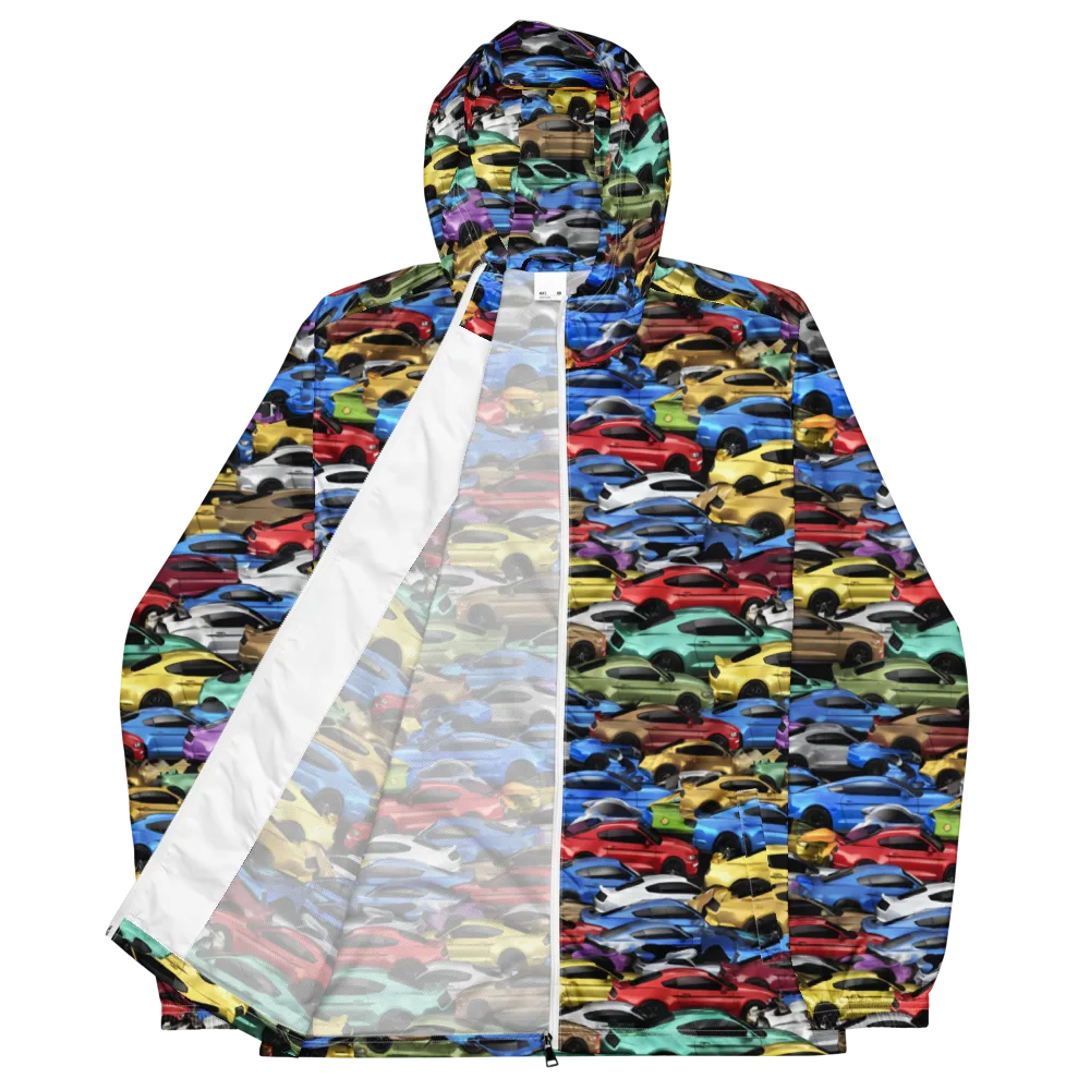 Neon Motorpool on Men's Windbreaker — Front
