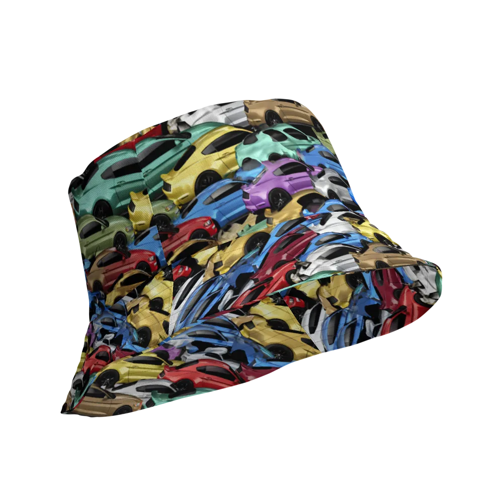 Neon Motorpool on Reversible Bucket Hat — Product details Outside