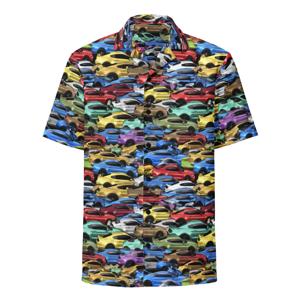 Neon Motorpool on Button Shirt — Front