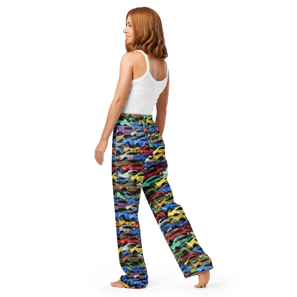 Neon Motorpool on Women's Pajama Pants — Back