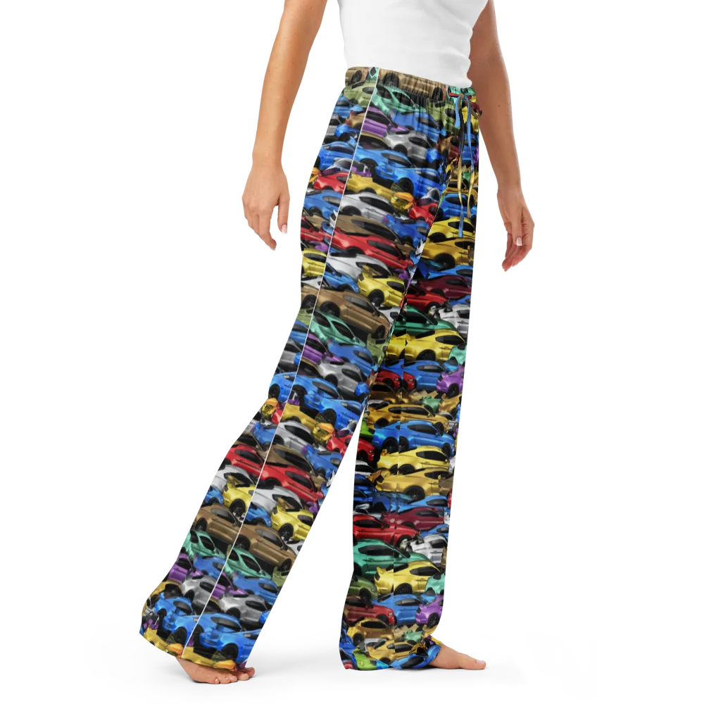 Neon Motorpool on Women's Pajama Pants — Right Front