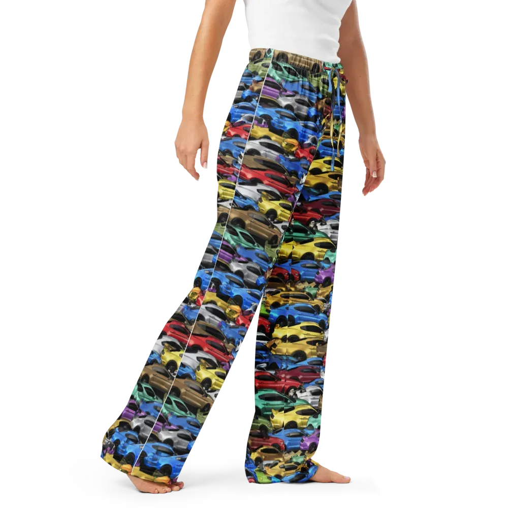 Neon Motorpool on Women's Pajama Pants — Right Front