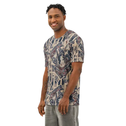 Crimson Reliquary on a Men's Cotton Crew Neck T-Shirt