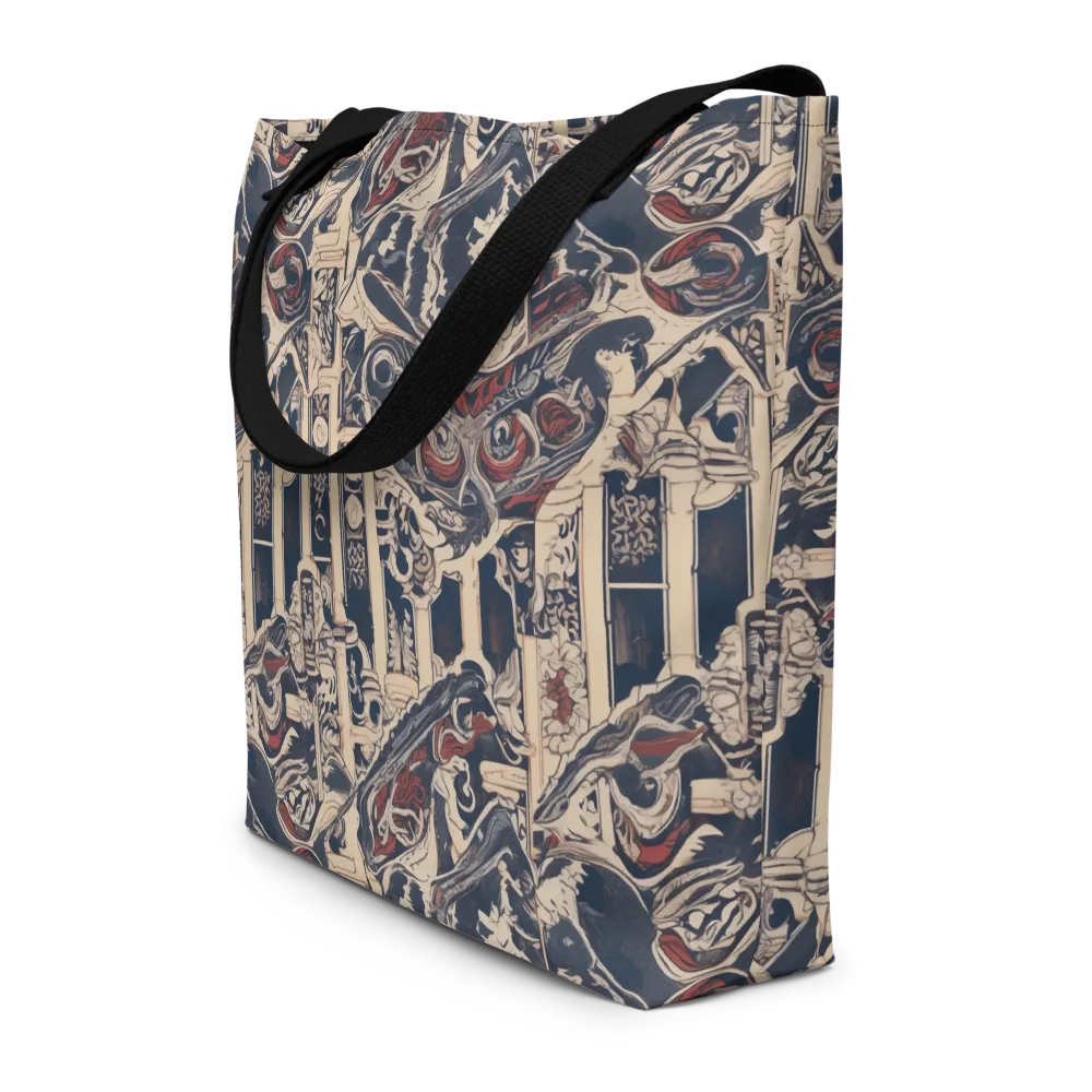 Crimson Reliquary on Large Tote Bag W/ Pocket — Front