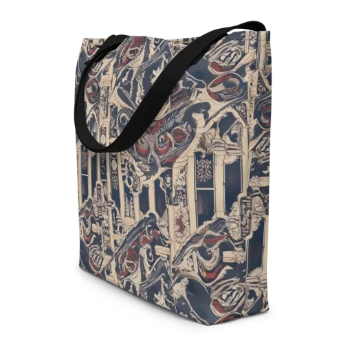 Crimson Reliquary on a Large Tote Bag W/ Pocket