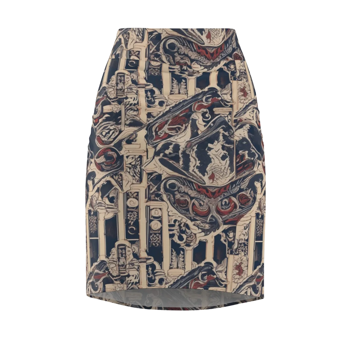 Crimson Reliquary on Pencil Skirt — Front