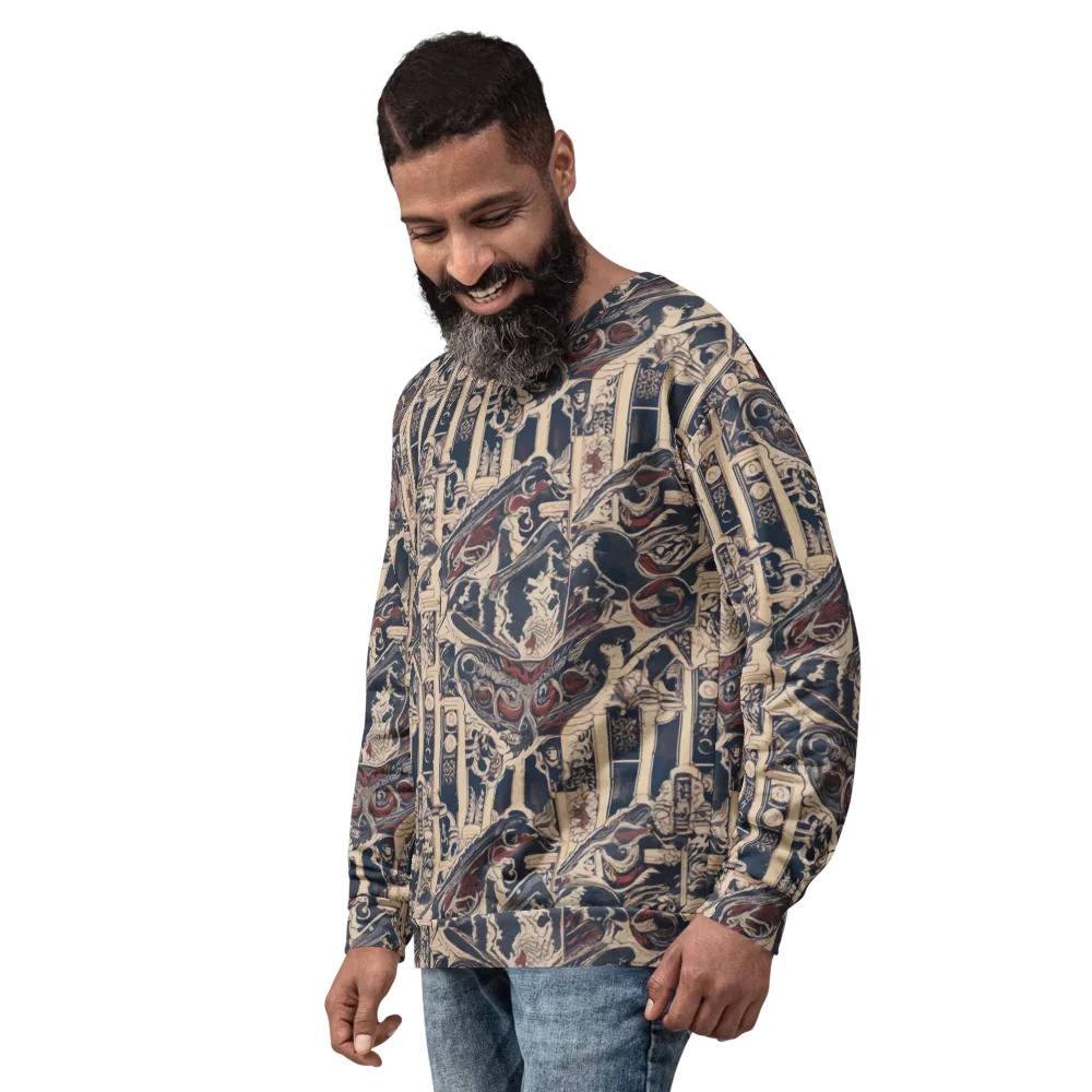 Crimson Reliquary on Sweatshirt — Left Front