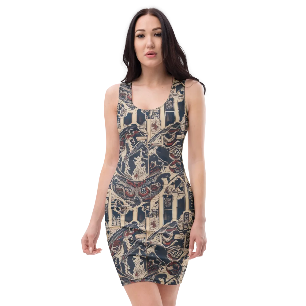 Crimson Reliquary on Bodycon Dress — Front