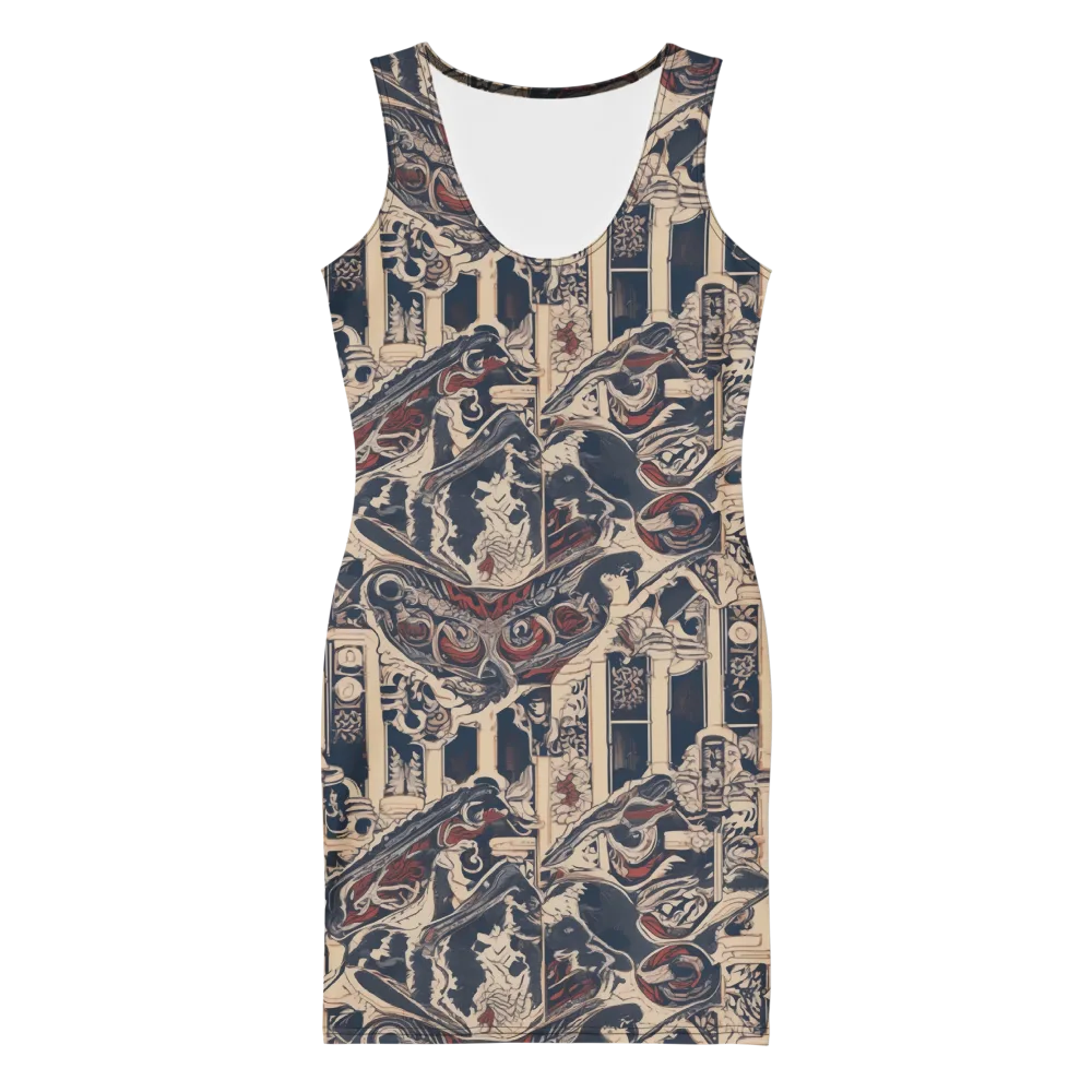 Crimson Reliquary on Bodycon Dress — Front