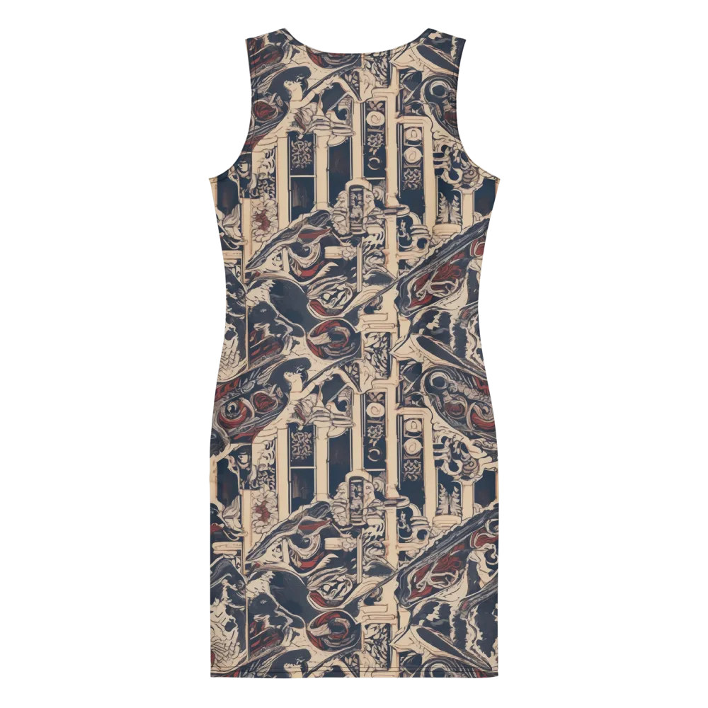 Crimson Reliquary on Bodycon Dress — Back