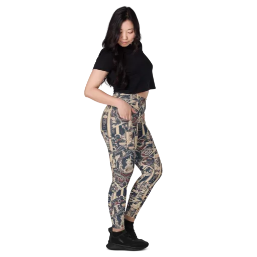 Crimson Reliquary on a Leggings with Pockets