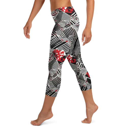 Striped Tectonics on a Capri Leggings