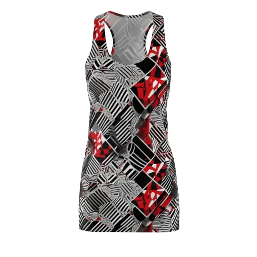 Striped Tectonics on a Racerback Dress