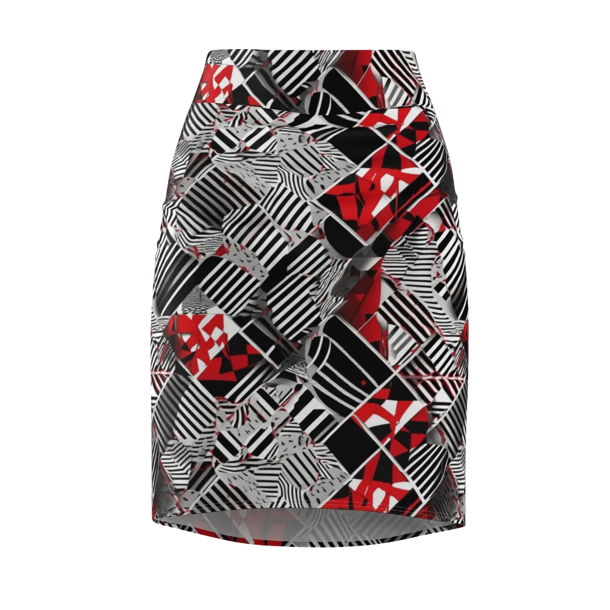 Striped Tectonics on Pencil Skirt — Front