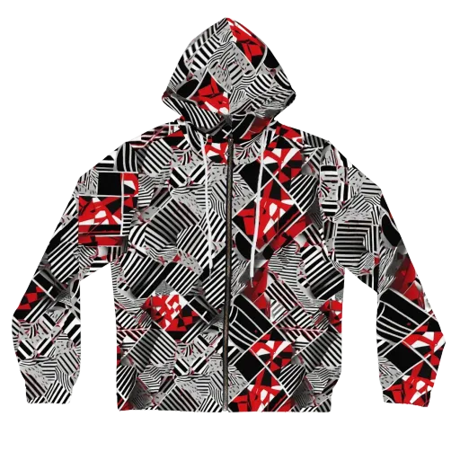 Striped Tectonics on a Women's Full-Zip Hoodie