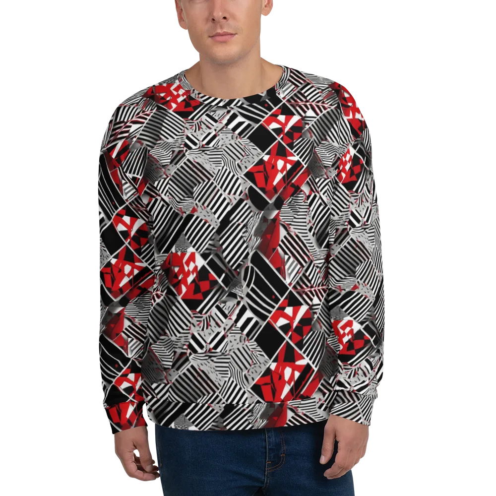 Striped Tectonics on Sweatshirt — Front