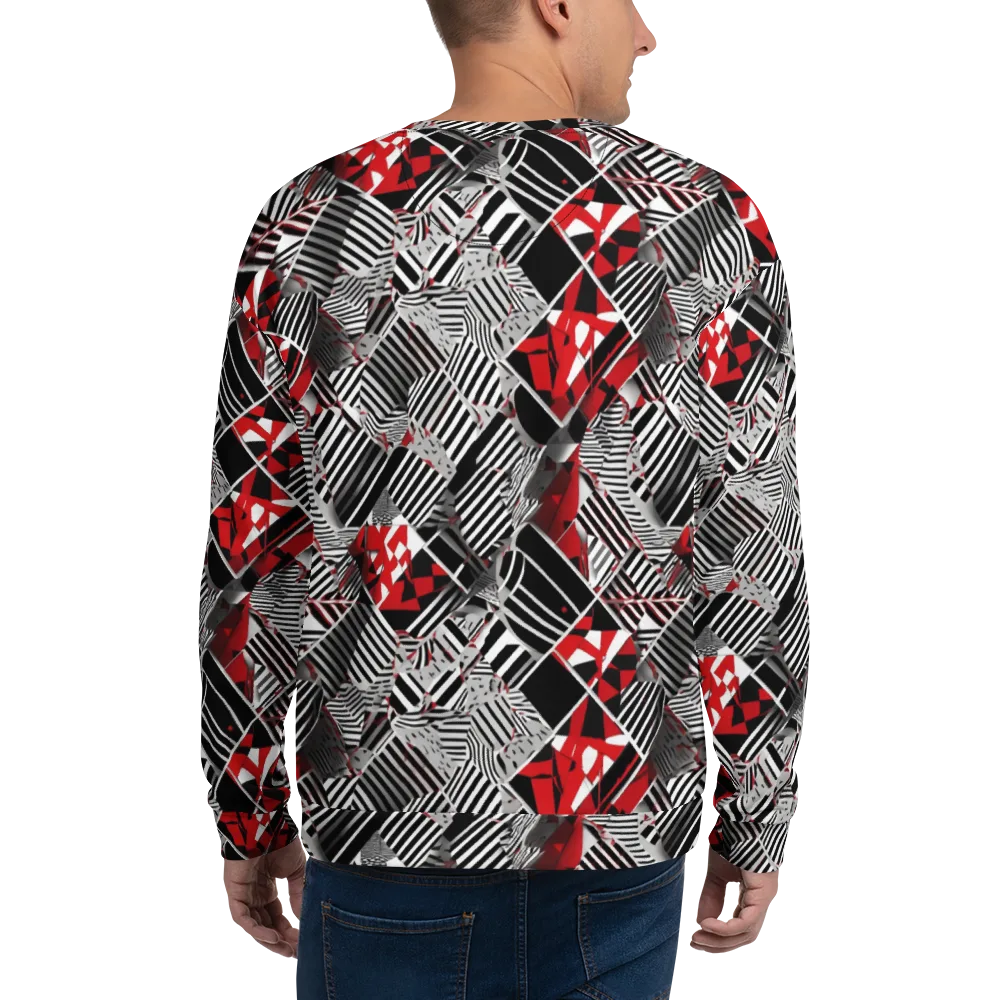 Striped Tectonics on Sweatshirt — Back