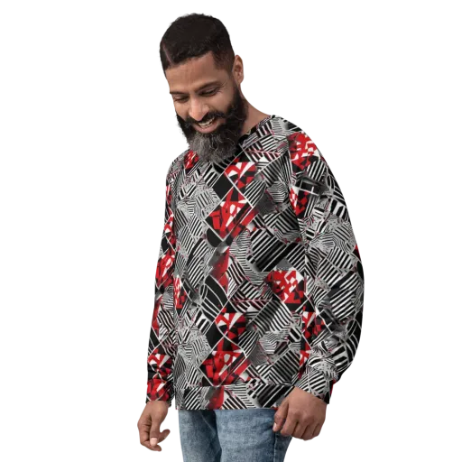 Striped Tectonics on a Sweatshirt