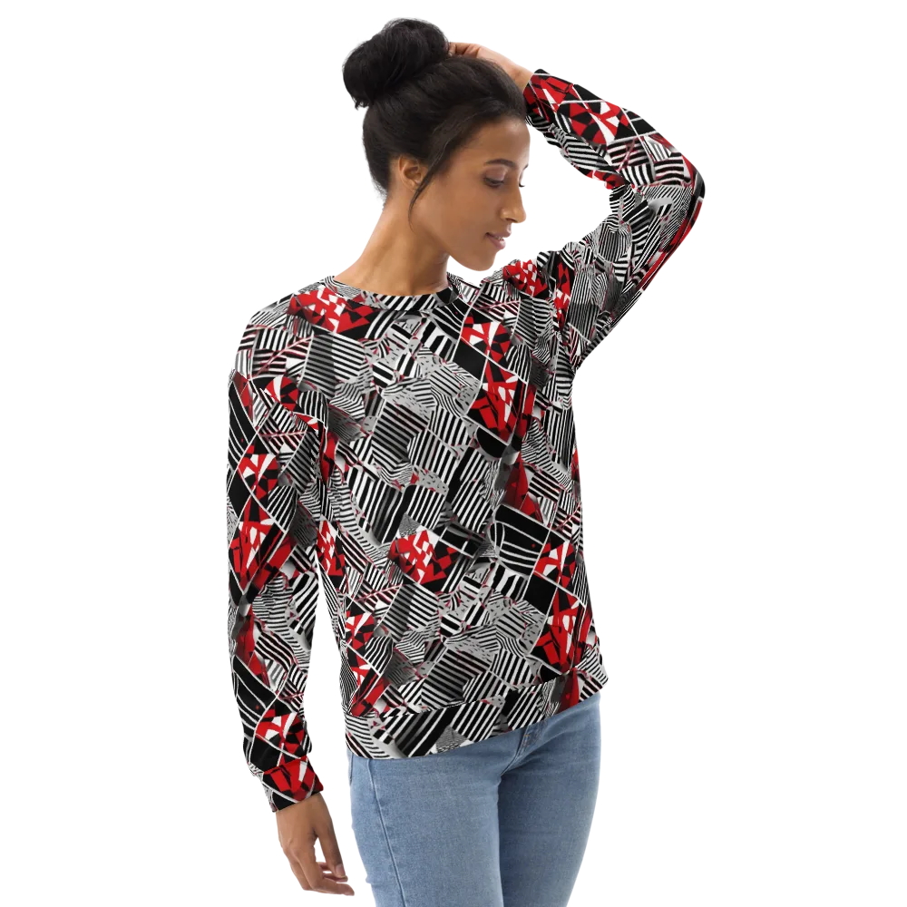 Striped Tectonics on Sweatshirt — Right Front