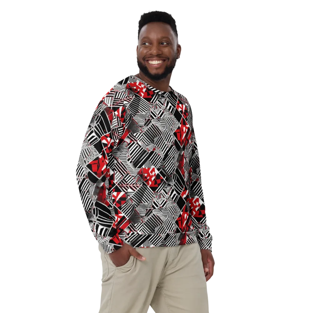 Striped Tectonics on Sweatshirt — Front