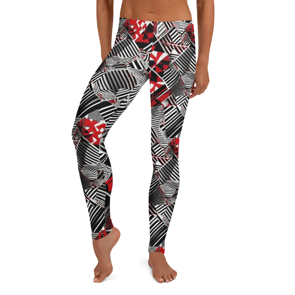 Striped Tectonics on Leggings — Front