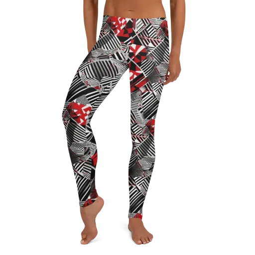 Striped Tectonics on a Leggings