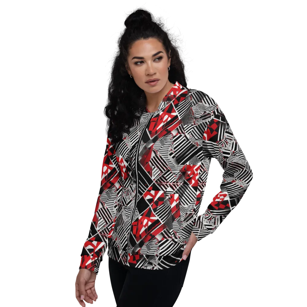 Striped Tectonics on Bomber Jacket — Left