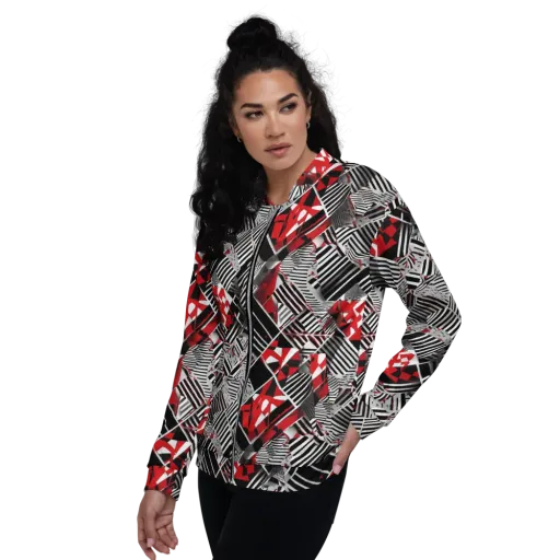 Striped Tectonics on a Bomber Jacket