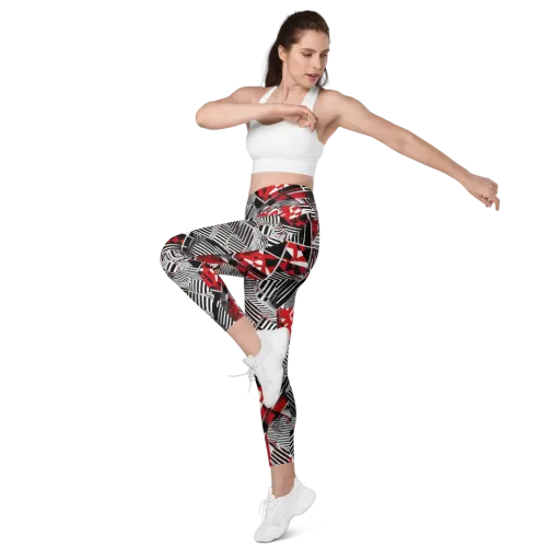 Striped Tectonics on a Leggings with Pockets