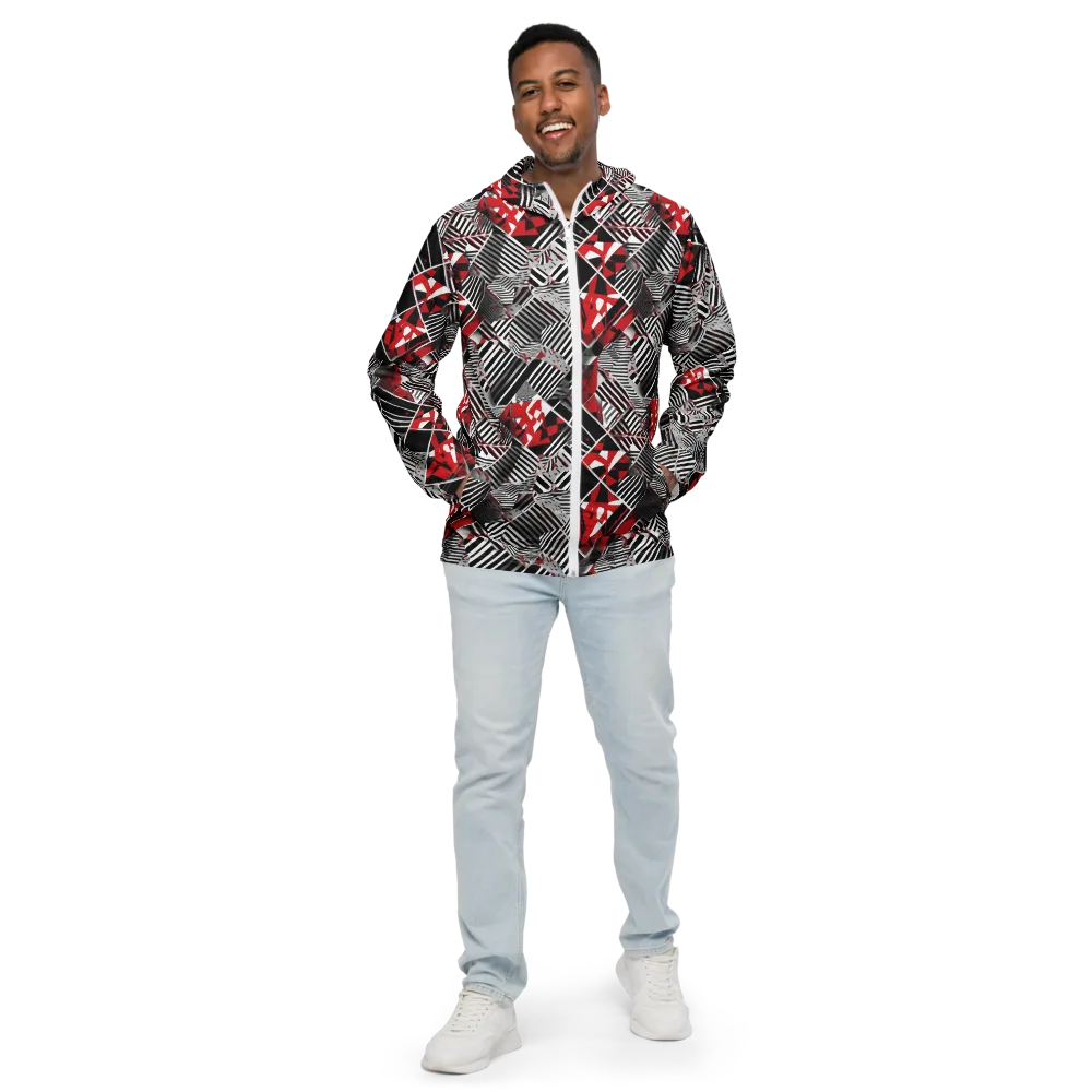 Striped Tectonics on Men's Windbreaker — Front